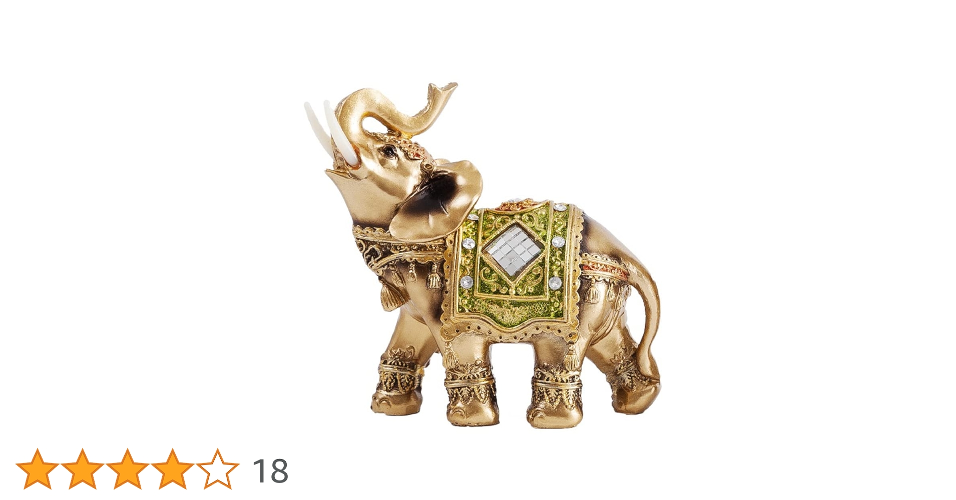 Amazon.co.jp: 象の彫刻 風水象の像 緑象像彫刻 ゾウ エレファント